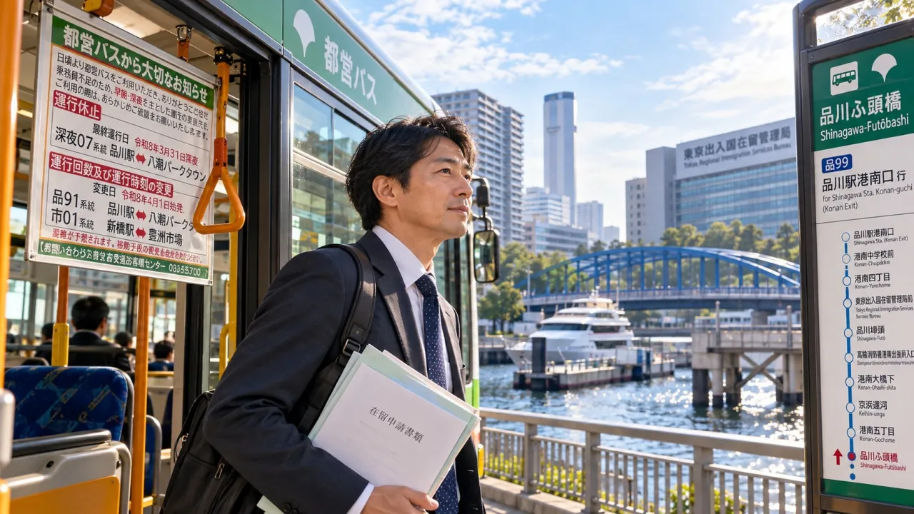 都営バスまで運転士不足!?東京入管へ向かう途中で見つけた意外なお知らせ